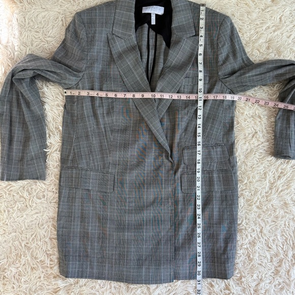 ESCADA Sport Women’s Plaid Wool Blend Long Line Blazer pants set Gray SZ 42/12 - Picture 11 of 16